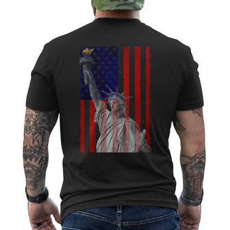 Statue Of Liberty Nyc Lady Liberty Monument Souvenir Men's T-shirt Back Print - Monsterry CA