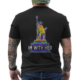 Im With Her Statue Of Liberty Resist Rebel Lgbtq Nyc Men's T-shirt Back Print - Monsterry AU