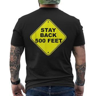 Stay Back 500 Feet Men's T-shirt Back Print - Monsterry
