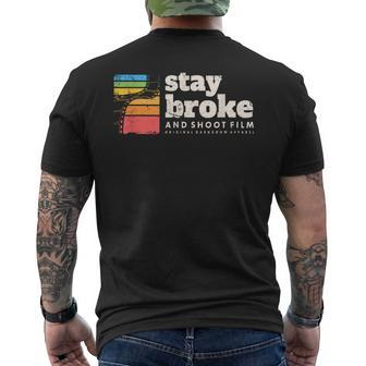 Stay Broke And Shoot Film Camera Darkroom Lab Photo Vintage Men's T-shirt Back Print - Monsterry UK