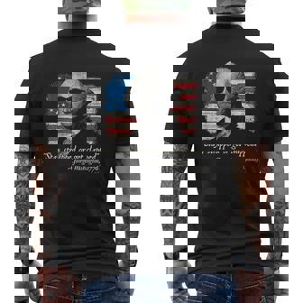 Stay Strapped Or Get Clapped George Washington 2Nd Amendment Flag Mens Back Print T-shirt - Thegiftio