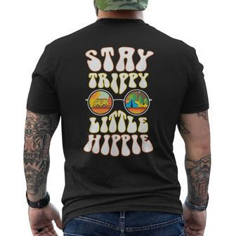 Stay Trippy Little Hippie Hippies Vintage Retro Hippy Men's T-shirt Back Print - Monsterry AU