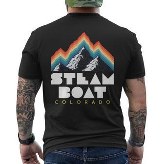 Steamboat Colorado Usa Ski Resort 1980S Retro Men's T-shirt Back Print | Mazezy