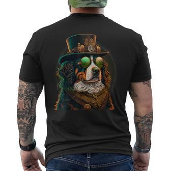 Steampunk Bernese Mountain Dog Men's T-shirt Back Print | Mazezy