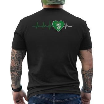 Steiermark Coat Of Arms Steirisch Heartbeat Heart Steirer T-Shirt mit Rückendruck - Seseable