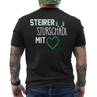 Steiermark Slogan Steirer Mit Herz T-Shirt mit Rückendruck - Seseable