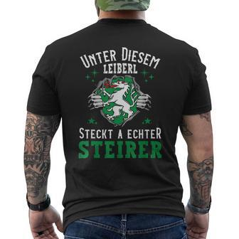 Steiermark Steirisch Crest Leiberl For Real Steirer T-Shirt mit Rückendruck - Seseable