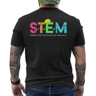 Stem Science Technology Engineering Math Teacher Men's T-shirt Back Print - Monsterry CA