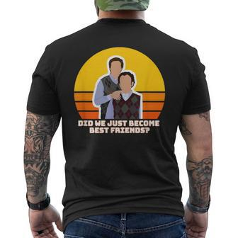 Step Brothers Movie Did We Just Become Best Friends Men's T-shirt Back Print - Monsterry AU