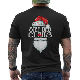 Step Dad Claus Santa Christmas Matching Family Father Day Mens Back Print T-shirt | Mazezy
