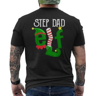 Step Dad Elf Christmas Matching Family Merry Christmas Mens Back Print T-shirt | Mazezy CA