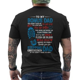 Step Father's Step Dad's Amazing Non Biological Dad Men's T-shirt Back Print - Monsterry CA