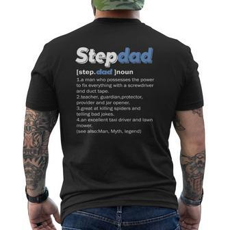 Stepdad Definition Stepfather Father's Day From Kids Mens Back Print T-shirt | Mazezy CA