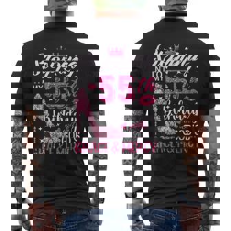 Stepping Into My 55Th Birthday With Gods Grace And Mercy Men's T-shirt Back Print - Seseable
