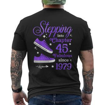 Stepping Into Chapter 45 Fabulous Since 1979 45Th Birthday Men's T-shirt Back Print - Monsterry UK