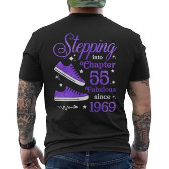 Stepping Into Chapter 55 Fabulous Since 1969 55Th Birthday Men's T-shirt Back Print - Monsterry DE