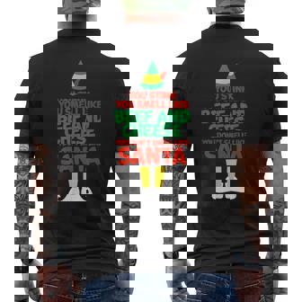 You Stink You Smell Like Beef And Cheese Elf Christmas Mens Back Print T-shirt - Seseable