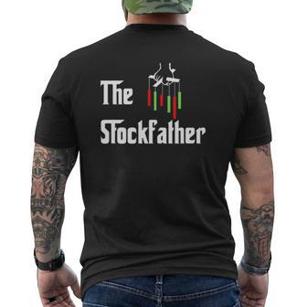 The Stockfather Father's Day Dad Stocks Bff Mens Back Print T-shirt | Mazezy