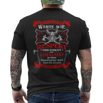 Stolzer Außenseiter Viking & Walhalla T-Shirt mit Rückendruck - Seseable