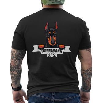 Stolzer Dobermann Papa Für Alle Dobermann Papas T-Shirt mit Rückendruck - Geschenkecke