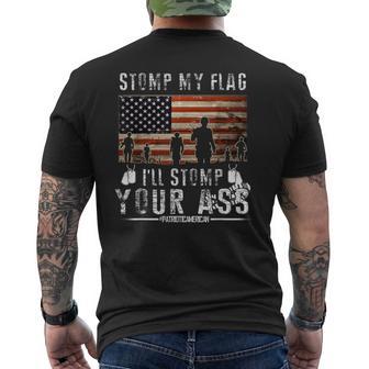 Stomp My Flag And I'll Stomp Your Usa Flag Men's T-shirt Back Print - Monsterry DE