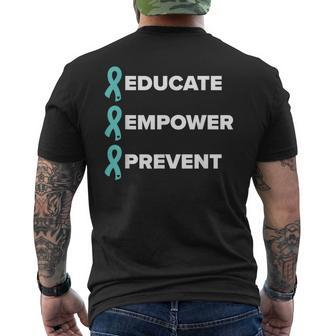 Stop The Violence Sexual Assault Awareness Month Men's T-shirt Back Print - Seseable