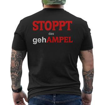 Stoppt Das Gehampel Muss Weg Black T-Shirt mit Rückendruck - Seseable