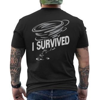 Storm Chaser Hurricane Meteorology Tornado I Survived Men's T-shirt Back Print - Monsterry