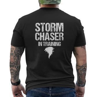 Storm Chaser In Training Meteorologist Storm Chasing Weather Mens Back Print T-shirt - Thegiftio UK