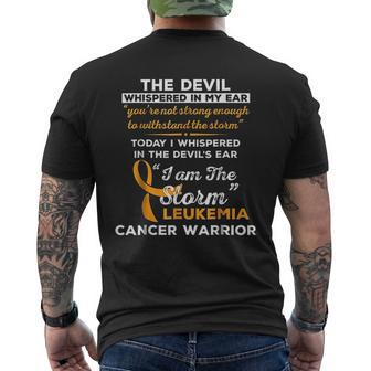 I Am The Storm Leukemia Cancer Warrior Mens Back Print T-shirt - Thegiftio UK