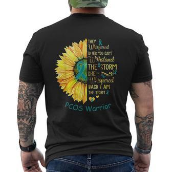 I Am The Storm Pcos Warrior Mens Back Print T-shirt - Thegiftio UK