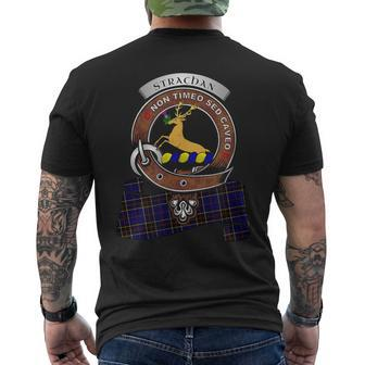 Strachan Scottish Clan Badge & Tartan Men's T-shirt Back Print - Seseable