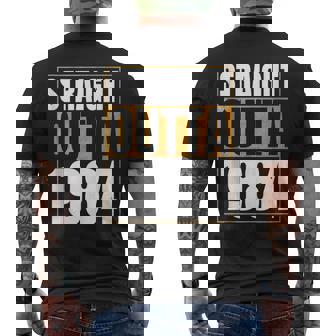 Straight Outta 1984 Year Of Birth Birthday King Men's T-shirt Back Print | Mazezy