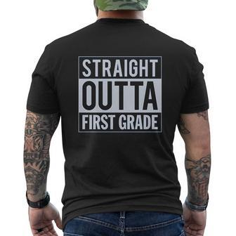 Straight Outta 1St Grade First Grade Graduation Youth Kids Mens Back Print T-shirt - Thegiftio UK