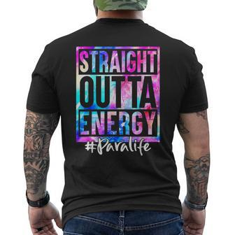 Straight Outta Energy Para Life Tie Dye Men's T-shirt Back Print | Mazezy DE