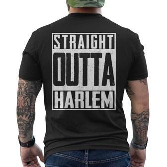 Straight Outta Harlem New York Big Apple Patriot Pride Men's T-shirt Back Print - Monsterry DE
