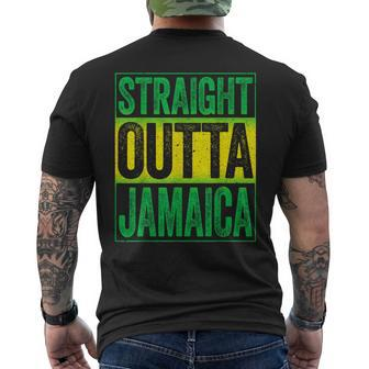 Straight Outta Jamaica Caribbean Party Men's T-shirt Back Print - Thegiftio UK