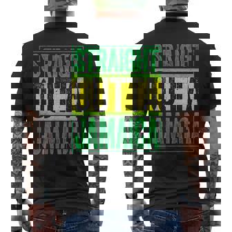 Straight Outta Jamaica Caribbean Party Men's T-shirt Back Print - Thegiftio UK
