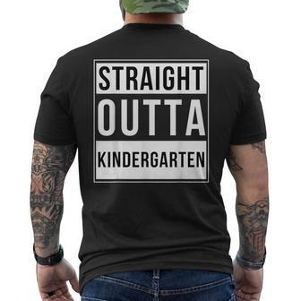 Straight Outta Kindergarten School Graduation Men's T-shirt Back Print - Monsterry AU
