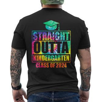 Straight Outta Kindergarten School Graduation Class Of 2024 Men's T-shirt Back Print - Seseable