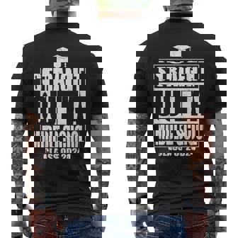 Straight Outta Middle School Class Of 2024 Idea Graduation Men's T-shirt Back Print - Seseable