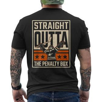 Straight Outta The Penalty Box Hockey Player Fan Lover Men's T-shirt Back Print | Mazezy AU