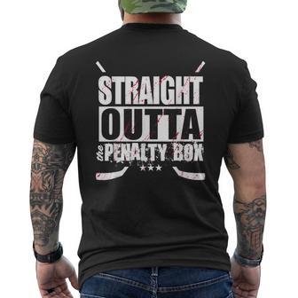 Straight Outta The Penalty Box Ice Hockey Men's T-shirt Back Print - Monsterry UK