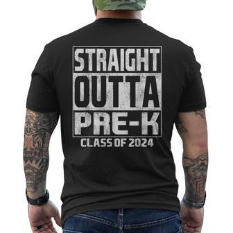 Straight Outta Pre-K Class Of 2024 Pre K School Graduation Men's T-shirt Back Print - Monsterry