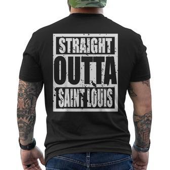 Straight Outta Saint Louis Present Idea Men's T-shirt Back Print - Monsterry CA