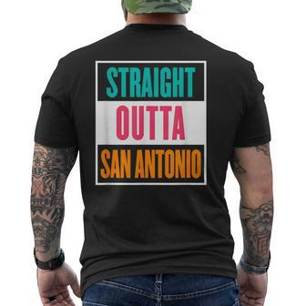 Straight Outta San Antonio Men's T-shirt Back Print - Monsterry