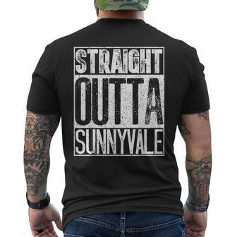 Straight Outta Sunnyvale Trailer Park Camping Men's T-shirt Back Print - Monsterry