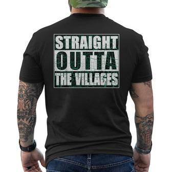 Straight Outta Villages Florida Holiday Hometown Pride Men's T-shirt Back Print - Monsterry CA