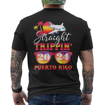Straight Trippin' 2024 Family Vacation Puerto Rico Matching Men's T-shirt Back Print - Seseable