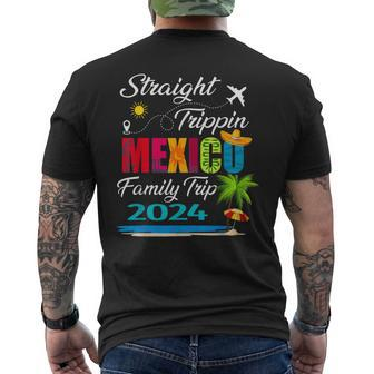 Straight Trippin' 2024 Family Vacation Trip Mexico Matching Men's T-shirt Back Print - Monsterry